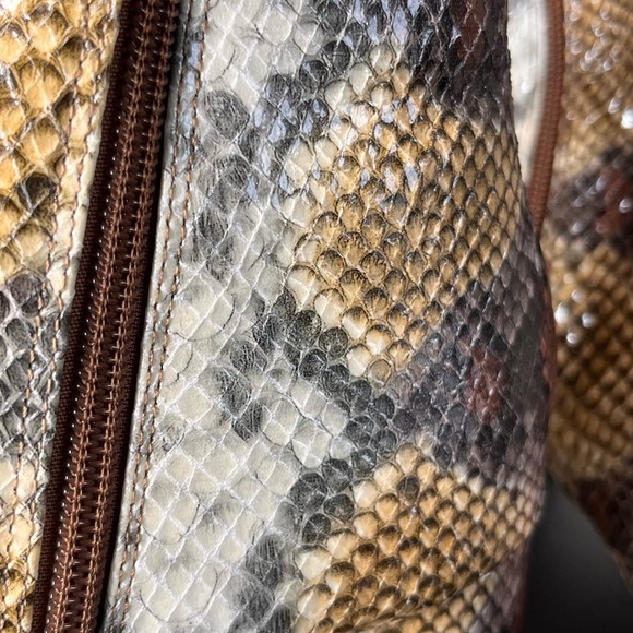 Chinese Laundry Davinna Yellow Brown Snakeskin Low heel ankle boots Size 5.5 - Picture 10 of 13